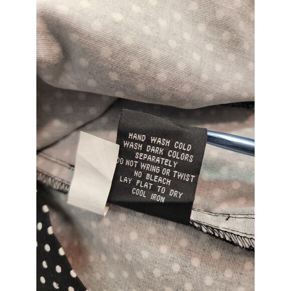 Tripp NYC Black Polka Dots Lace-Up Corset Top Size 1 1X Dark Romantic Whimsigoth - Picture 14 of 14